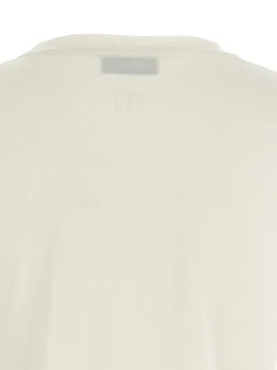 Magda Butrym Crew Neck Lace Trim Plain T-shirt In White