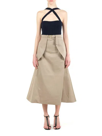 Patou Blue Wool Top In Black