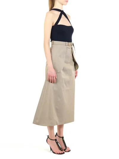 Patou Blue Wool Top In Black