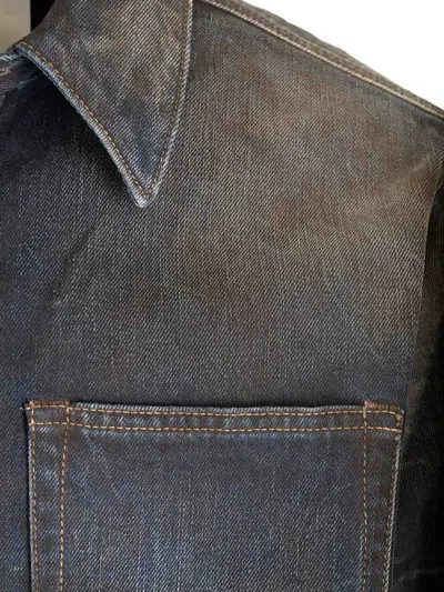 Acne Studios Karto Darkside Denim Shirt In Dark Blue