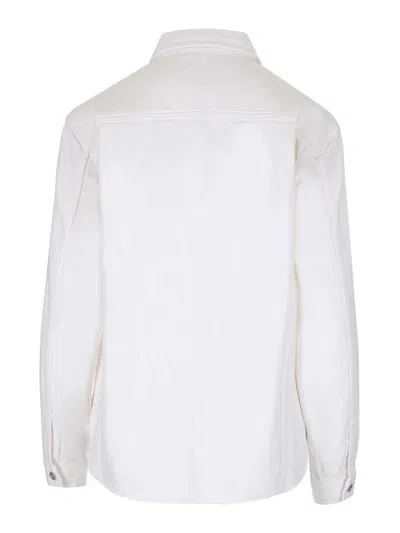 Frame Long-sleeved Buttoned Shirt In White