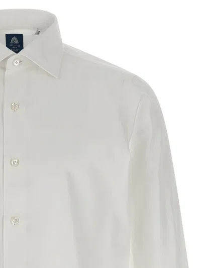 Finamore 1925 Timeless White Button-down Shirt With Structured Collar In White
