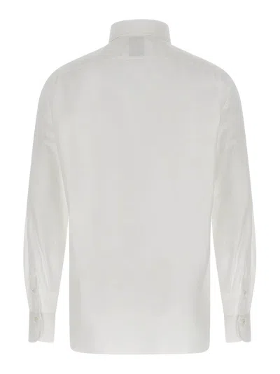 Finamore 1925 Timeless White Button-down Shirt With Structured Collar In White
