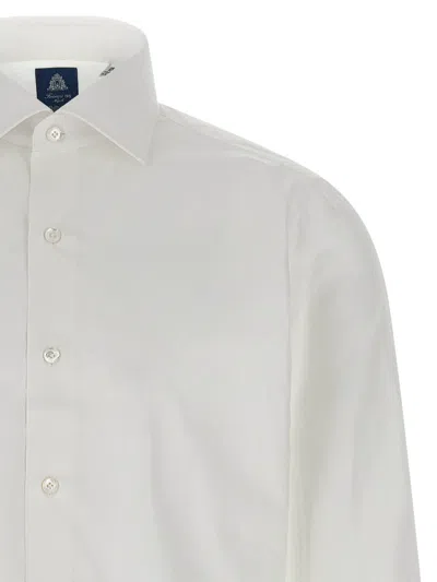 Finamore 1925 Timeless White Button-down Shirt With Structured Collar In White