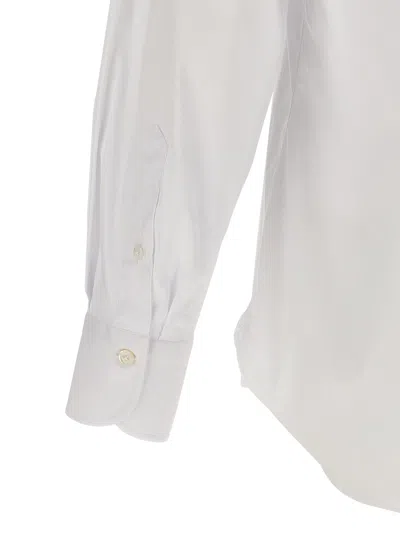 Finamore 1925 Timeless White Button-down Shirt With Structured Collar In White