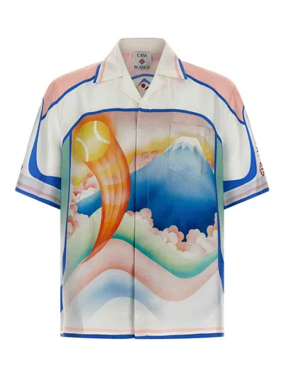 Casablanca 'dream Of Mount Fuji' Shirt In White