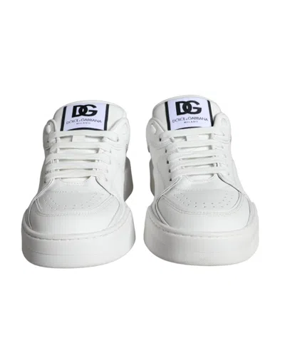 Pre-owned Dolce & Gabbana White Miami Leather Low Top Sneakers Men's Shoes ()
