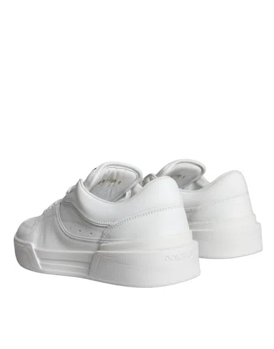 Pre-owned Dolce & Gabbana White Miami Leather Low Top Sneakers Men's Shoes ()