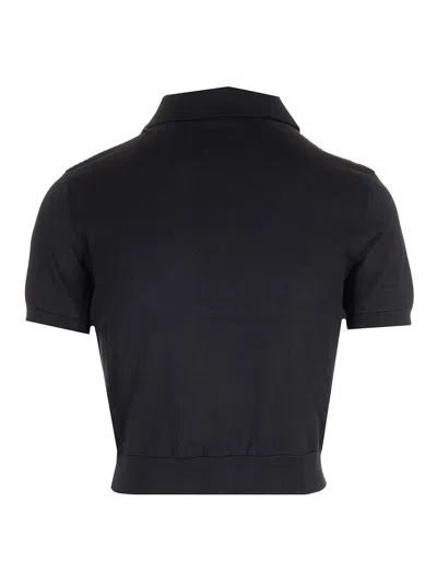 Loewe Wool And Cashmere Polo Shirt Blue In Brown