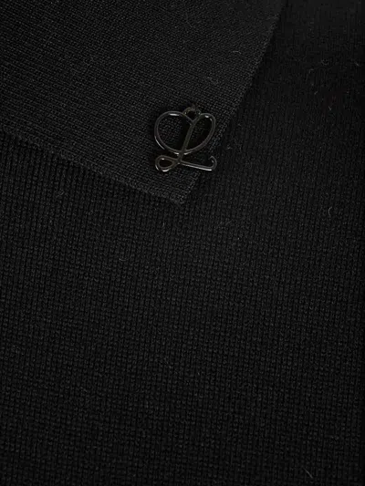 Loewe Wool And Cashmere Polo Shirt Blue In Brown