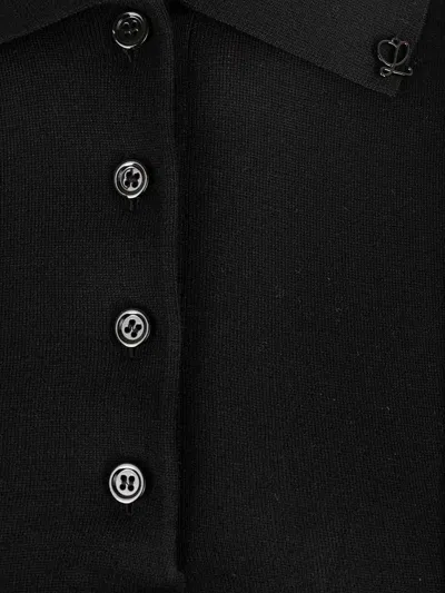 Loewe Wool And Cashmere Polo Shirt Blue In Brown