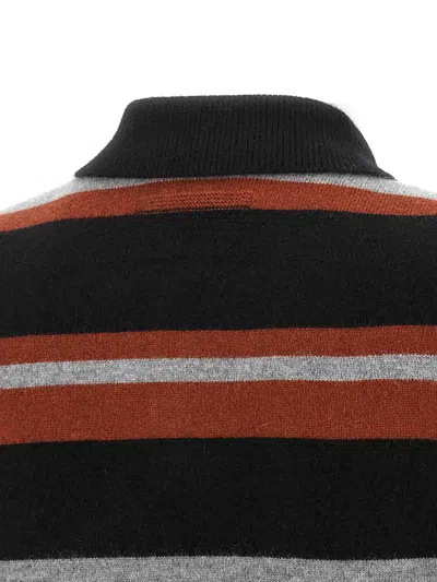 Guest In Residence Collegiate Stripe Polo Shirt In Black