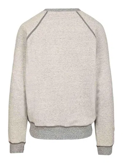 Chloé Logo Embroidered Fleece Sweatshirt In Gray