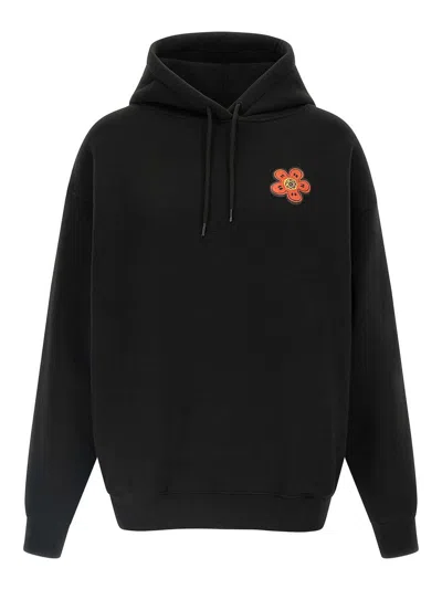 Kenzo Cotton Futura 2000 Sweatshirt With Graphic Prints In Black