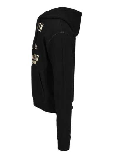 Valentino Garavani Hoodie With Logo Print In Black