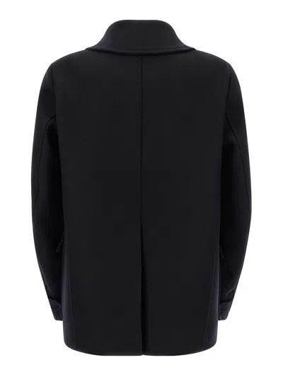 Dsquared2 Wool Coat With Button Detailing And Pockets In Blue