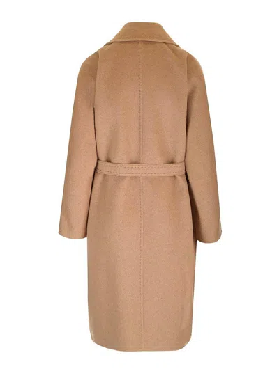Max Mara Valle Tailored Coat In Brown