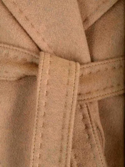 Max Mara Valle Tailored Coat In Brown