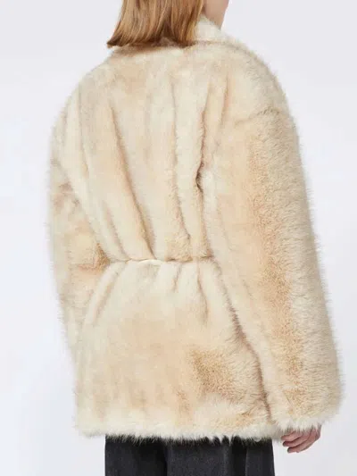 Sportmax "rosaria" Jacket In Ecofur In Brown