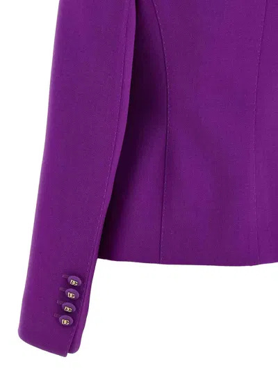 Dolce & Gabbana Emporio Armani Cotton Zipped Sweatshirt In Purple