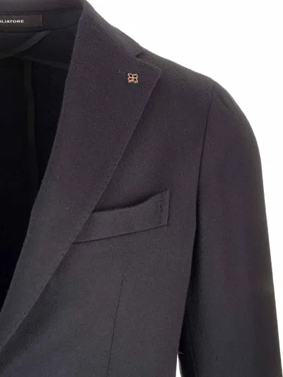 Tagliatore Men's Classic Wool Jacket In Black