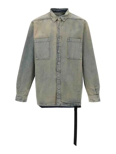 Drkshdw Denim Jumbo Outershirt Mineral Pearl Jacket In Multi