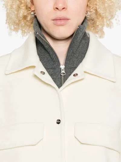 Herno Shacket Resort In Wool In White
