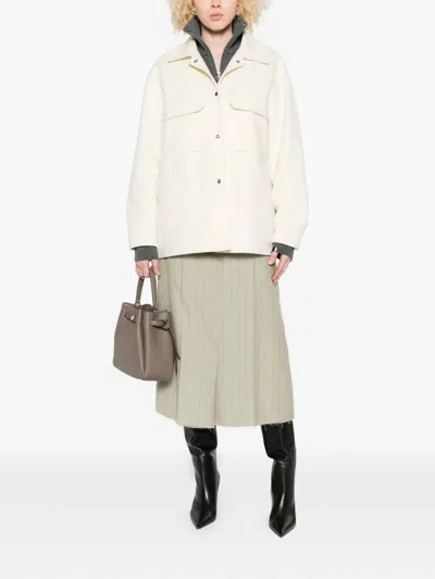 Herno Shacket Resort In Wool In White