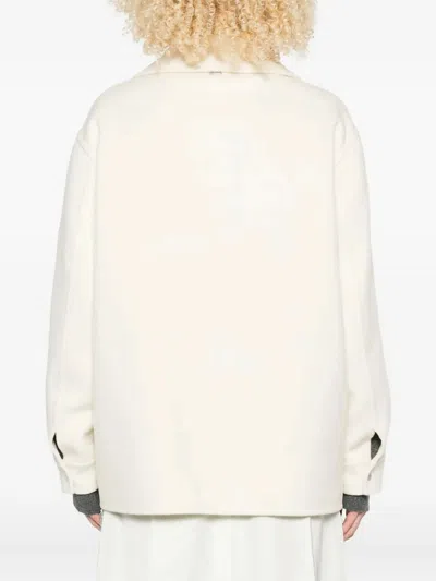 Herno Shacket Resort In Wool In White