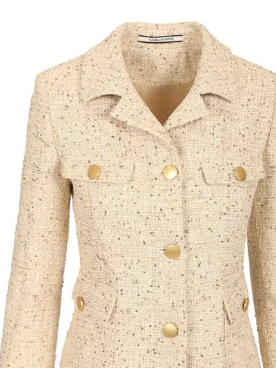 Tagliatore Short Jacket Jackets Beige In Neutral