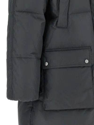 Brunello Cucinelli 'shiny Zipper Pull' Down Jacket In Gray