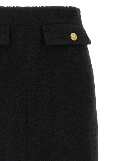 Chloé Boucl Wool Skirt In Black