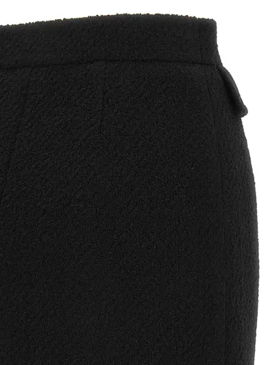 Chloé Boucl Wool Skirt In Black