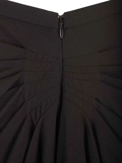 Dries Van Noten Women Wool Jersey Midi Skirt In Black