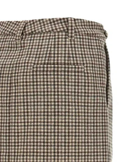 Brunello Cucinelli Checked Virgin Wool Flannel Miniskirt In Multi