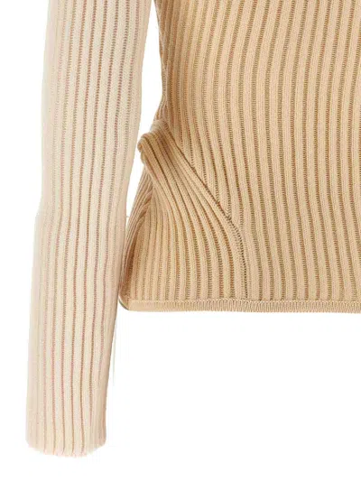 Jean Paul Gaultier Women Ribbed Corset Sweater In White