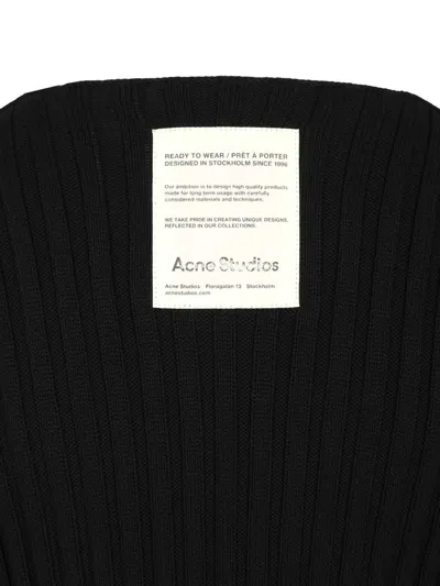 Acne Studios Ribbed Sweater Knitwear Black In Black