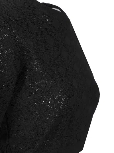 Givenchy Crop Sweater Knitwear Black In Black