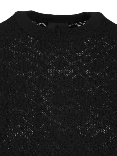 Givenchy Crop Sweater Knitwear Black In Black