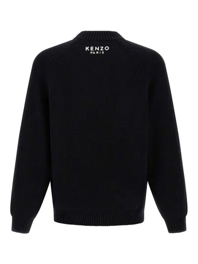 Kenzo Boke Flower Cotton Blend Sweater In Black
