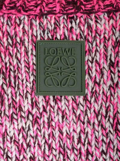 Loewe Multi-thread Moulin Wool Sweater In Pink