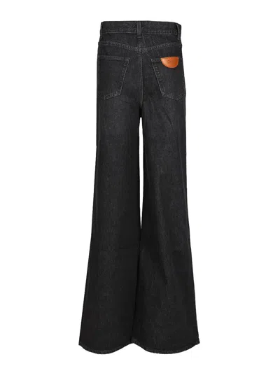 Chloé Loose Black Washed Jeans