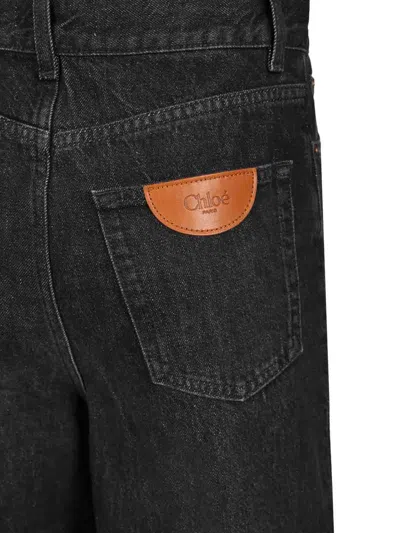 Chloé Loose Black Washed Jeans