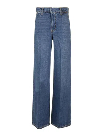 Frame Belt-loop Jeans In Blue