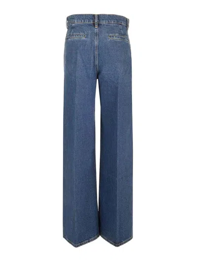 Frame Belt-loop Jeans In Blue