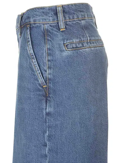 Frame Belt-loop Jeans In Blue