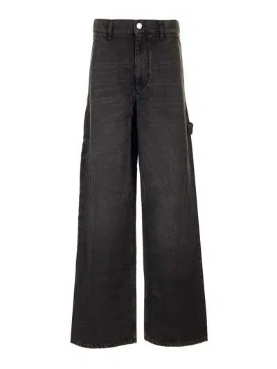 Isabel Marant Étoile Solene Workwear Jeans In Brown
