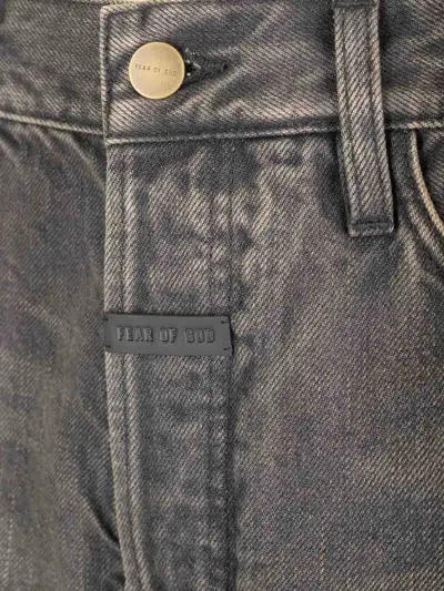 Fear Of God Relaxed 5 Pocket Denim Medium Indigo In Black