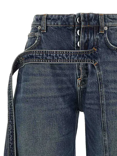 Jean Paul Gaultier Relaxed-fit Low-rise Jeans With Unique Side Zipper In Blue