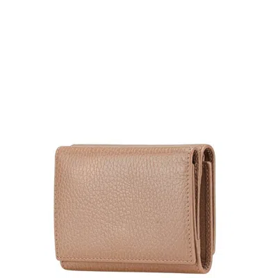 Pre-owned Gucci Beige Leather Card Wallet () In Sand